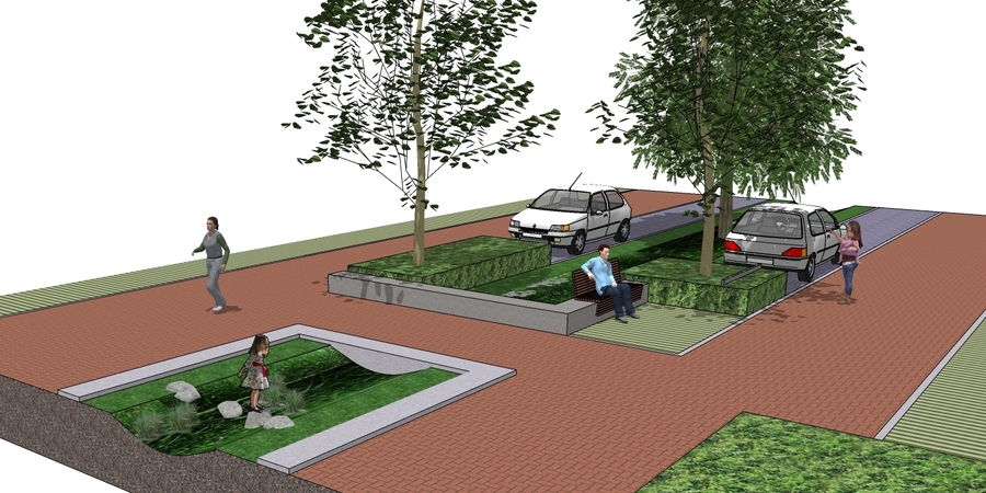 Illustratie met een uitsnede van de Kanunnik Peetersstraat uit het voorontwerp.